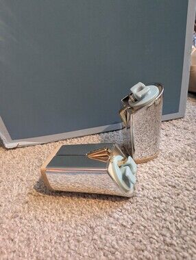 Pashion Footwear 4 Inch Block Silver Heel Kit